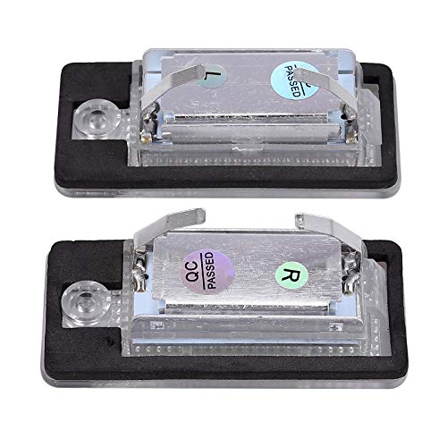 Justech 2PCs Luces de Matrícula Universal de 12V LED Luces de Placa de Matrícula Iluminación para Coche de Matrícula Impermeable 1,44W Luces Traseras 5050 SMD para A3 S3 A4 S4 RS4 A6 C6 S6 RS6 A8 Q7