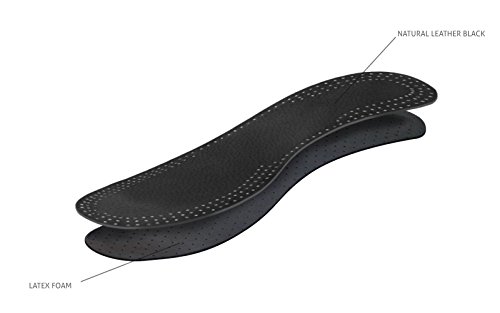 Kaps Plantillas de Cuero - Plantillas de Reemplazo para Botas o Zapatos de Hombre y Mujer - con Carbón Activado - Suelas Interiores para Señoras Ideales para Tacones Altos y Sandalias, Negro (44 EUR)