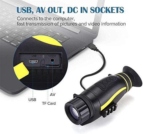 KDKDA Monocular de visión Nocturna, 4x35 visión Nocturna Digital de Alta definición con Scopes Recargable/Tomar Foto grabación de vídeo/for Naturaleza/Seguridad/Caza/Senderismo