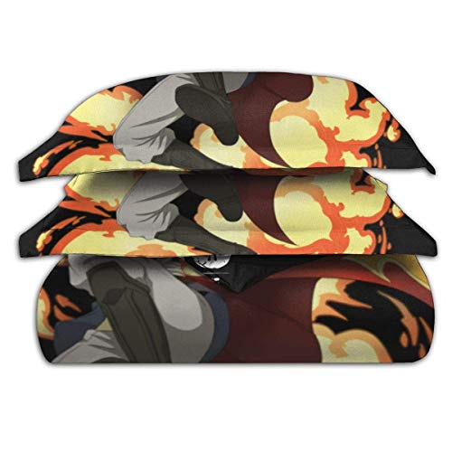 KDRW Funda de edredón Ropa de Cama y Ropa de Cama edredón y Funda de edredón Sword Art Online 3 Piece Bedding Set 86"" x70 Sword Art Online Decorative Duvet Cover Set (1 Quilt Cover 2 Pillowcases)