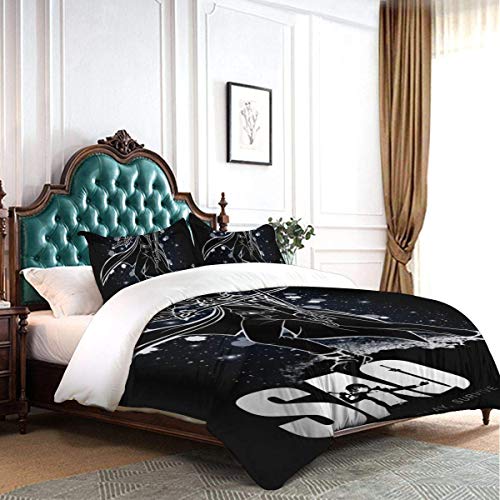 KDRW Funda de edredón Ropa de Cama y Ropa de Cama edredón y Funda de edredón Sword Art Online 3 Piece Bedding Set 86"" x70 Sword Art Online Decorative Duvet Cover Set (1 Quilt Cover 2 Pillowcases)