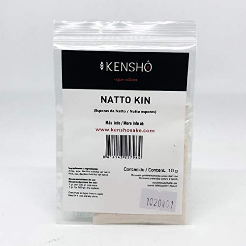 Kensho | Natto-Kin 10gr. | Iniciador para Natto | Cocinar Natto | Semilla de Soja Fermentada | Superalimento con Vitaminas, Enzimas y Aminoácidos | Comida Japonesa | Recetas Japonesas