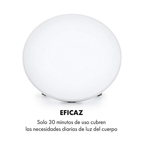 KLARSTEIN Wintersun lámpara de luz Solar - Simulación de luz Solar, Luz Natural, 10.000 Lux, 6.500 K, Duración de la lámpara de 8000 h, Sin UV, Compensa la Falta de luz, Blanco