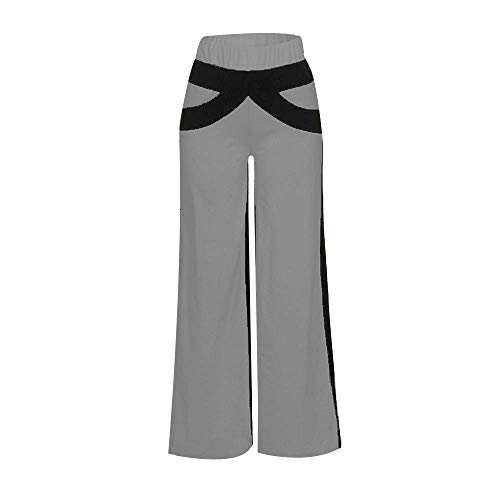 Kneris Mujer Casual Cintura Alta Pantalones Mujeres Elástica Baggy Verano Pantalones de Yoga Fitness