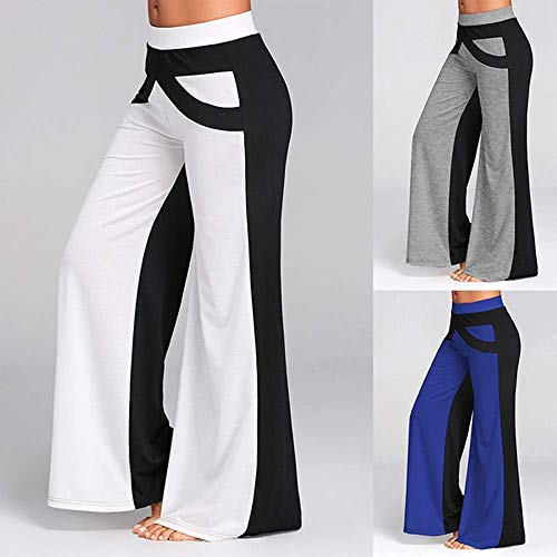 Kneris Mujer Casual Cintura Alta Pantalones Mujeres Elástica Baggy Verano Pantalones de Yoga Fitness