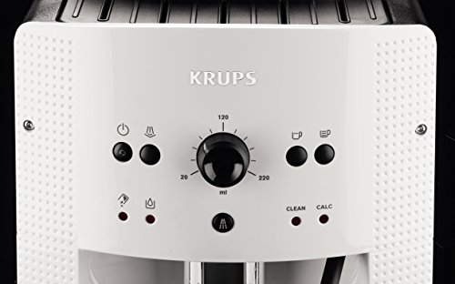 Krups EA810570 Cafetera automática 15 bares de presión, 1450 V, 1.6 L, acero inoxidable + Espresseria Automatic Pastillas limpiadoras para maquinas de café, Blanco