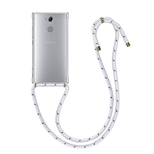 kwmobile Funda con Cuerda Compatible con Sony Xperia XA2 - Carcasa Transparente de TPU con Cuerda para Colgar en el Cuello