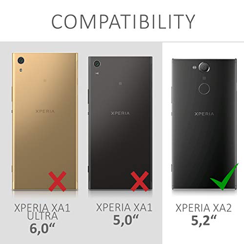 kwmobile Funda con Cuerda Compatible con Sony Xperia XA2 - Carcasa Transparente de TPU con Cuerda para Colgar en el Cuello