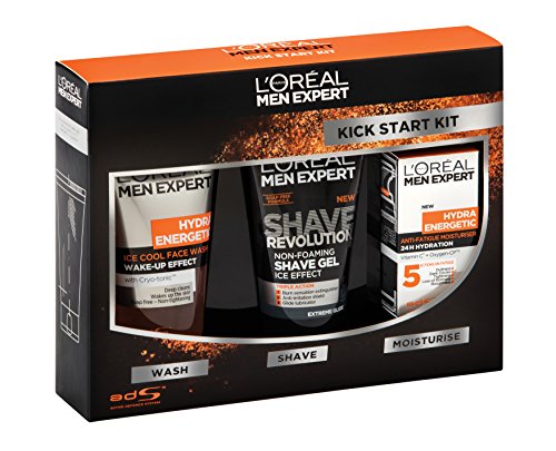 L 'Oreal Men Expert Hydra Energetic Kick Start 3 piezas Set de regalo