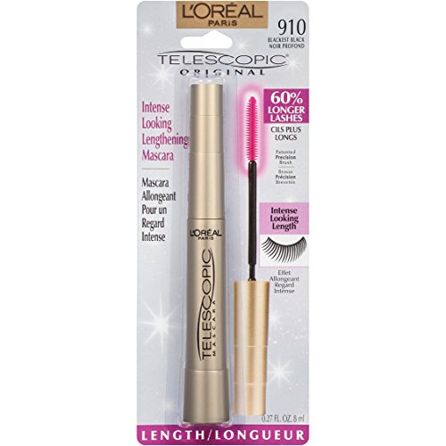 L 'Oreal Telescopic máscara mirada intensa, iluminador #910 Blackest Black