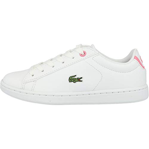 Lacoste Carnaby EVO BL 2 SUC, Zapatillas Unisex Niños, Blanco (B53 White/Pink), 34 EU