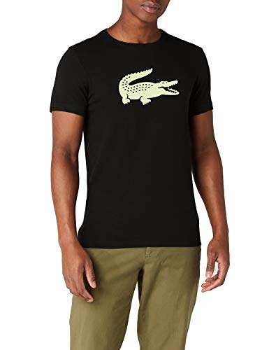 Lacoste Sport Th3377 Camiseta, Negro (Noir/Zeste Fluo 9k8), X-Small (Talla del Fabricante: 2) para Hombre