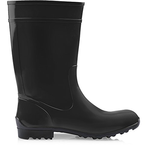 Ladeheid Botas de Agua Antideslizantes en PVC Mujer LA-967 (Negro/Negro, 37 EU)