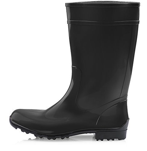 Ladeheid Botas de Agua Antideslizantes en PVC Mujer LA-967 (Negro/Negro, 37 EU)