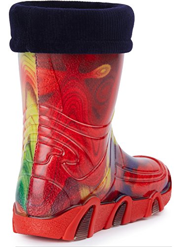 Ladeheid Botas de Agua Zapatos de Seguridad Calzado Unisex Niños Niñas Swk 19 (Multicolor Rainbow, 21/22 EU)