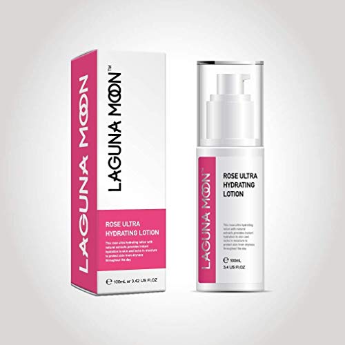 Lagunamoon Crema Hidratante Facial, Loción de Rosa Antiedad, Antiarrugas, Antimanchas, 100ml