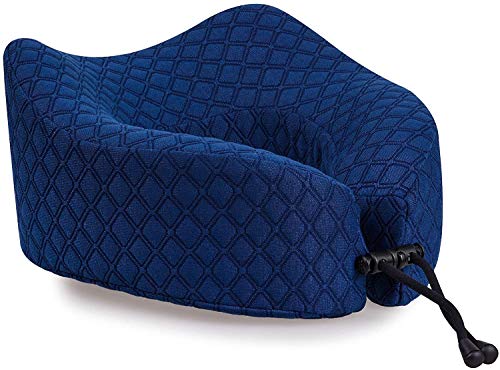 lamp Viaje Suave Almohada de Espuma de Memoria óptima NeckHead y Soporte de Hombro,Blue