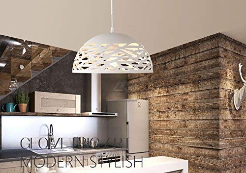 Lámpara Iluminación colgante moderna nordica Rosca E27 metal para el Restaurante Dormitorio Sala de Estudio Loft Pasillo color blanco 36 cm diámetro 45308