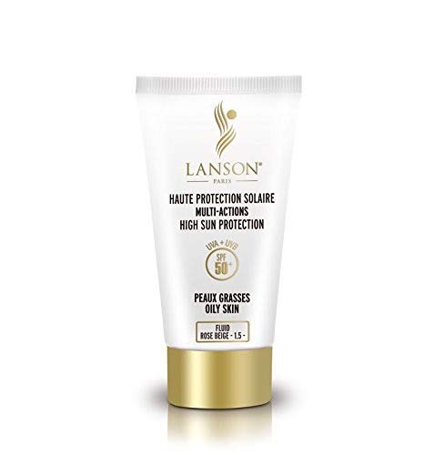 Lanson Crema Solar con Color de Muy Alta Protección SPF 50 - Multi Actions - para Las Pieles Grasas (1.5-Rose Beige)