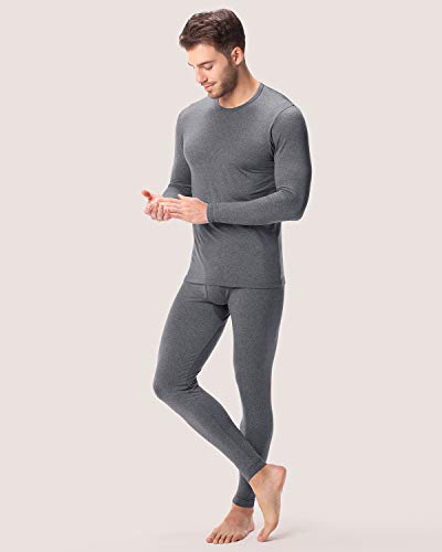 LAPASA Set de Ropa Térmica para Hombre. -Brushed Back Fabric Technique- M11 (M, Gris Oscuro)