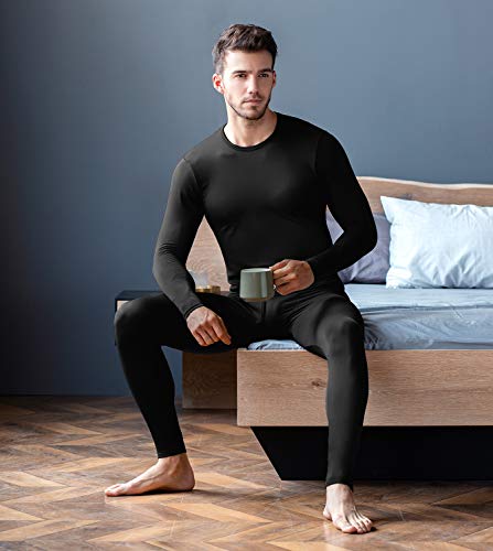 LAPASA Set de Ropa Térmica para Hombre. -Brushed Back Fabric Technique- M11 (M, Gris Oscuro)