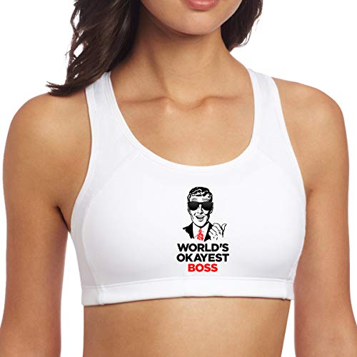 Las Mujeres se divierten los Sujetadores,el Jefe más aceptable del Mundo,Camiseta sin Mangas M de la Aptitud del Activewear del Gimnasio de la Yoga del Entrenamiento