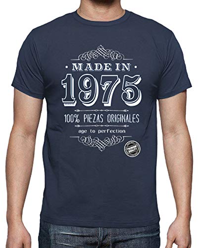 latostadora - Camiseta Made In 1975 para Hombre Denim XL