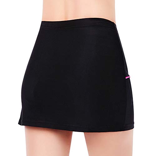 Lefuyan Pantalones Cortos De Falda De Ciclismo De Secado Rápido Y Transpirables para Mujer, Falda De Pantalón De Bici con 4D Acolchada,L