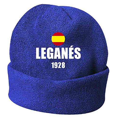 Leganes - Gorra de invierno con estampado de fantasía, color azul y bordado de polar, talla única 135