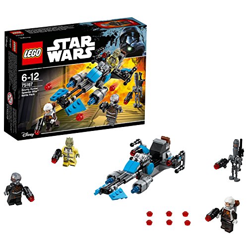 LEGO Star Wars - Pack De Batalla Speeder Bike De Bounty, Juguete de Construcción con Vehículo Espacial de la Guerra de las Galaxias (75167)