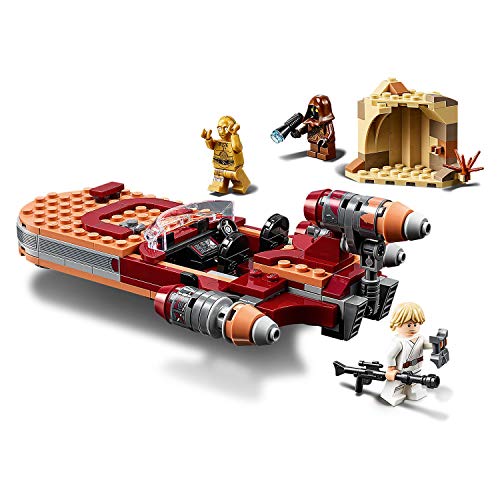 LEGO Star Wars - Speeder Terrestre de Luke Skywalker, Juguete de Construcción de la Película Guerra de las Galaxias, Incluye Minifiguras de Luke y C-3PO (75271)