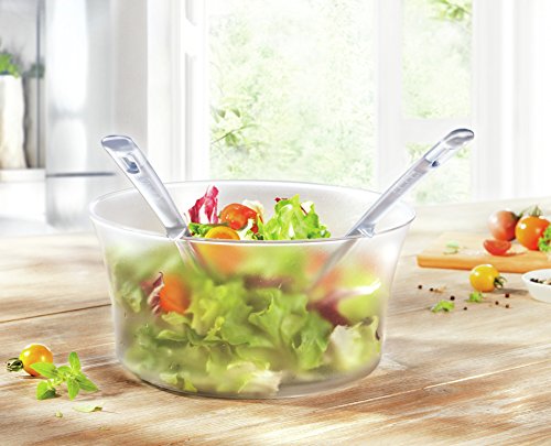 Leifheit 6972-Cubiertos para Ensalada, Orificios para Colgar y Ahorrar Espacio, Aglomerado, Multicolores, 3 cm