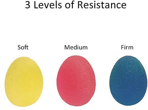 LEONMAR Anti estrés Bolas, Pelota de Agarre, Pelotas en Forma de Huevo, para Fortalecer la Mano, y el Agarre, Ideal para rehabilitación física y fortalecedor de Agarre (Color)