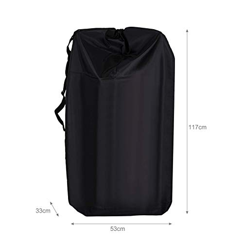 LIHAO Universal Bolsa de Transporte Cochecito Bebé Bolsa Impermeable de Viaje para Avión (600D Tela Oxford, Negro)