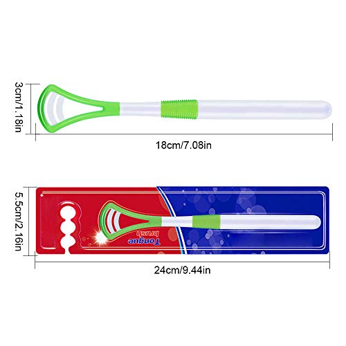 Limpiador de lengua, el mejor remedio para el mal aliento naturalmente antimicrobiano y previene enfermedades de salud bucal flexibles, paquete de 5 colores