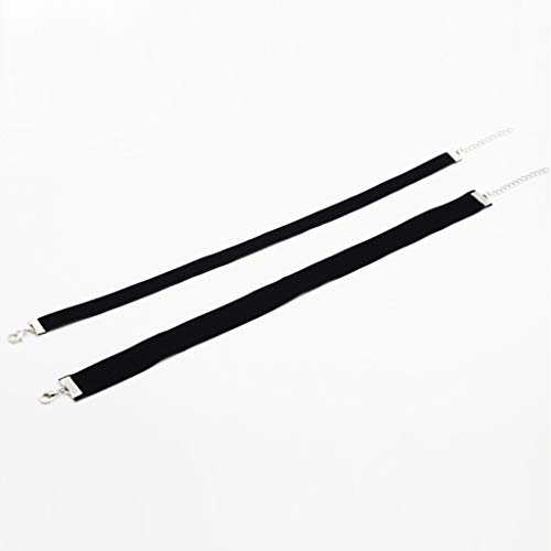 Liuxn Choker Terciopelo Gargantilla Negro de Cinta para Mujeres y Chicas, 2 Piezas