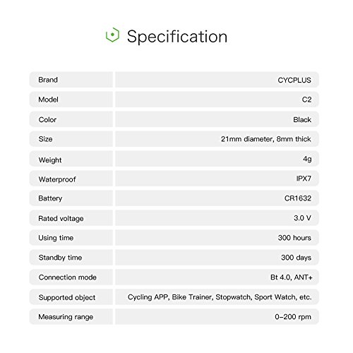 Lixada CYCPLUS Wireless Bicicleta Cadencia Sensor IPX7 4g Ultra Pequeña Computadora Velocímetro