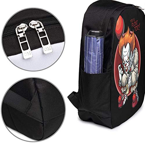 Llynice Alcantarilla Dibujo Pennywise Mochila USB Llevar En Bolsas De 17 Pulgadas Mochila Portátil Para Viajes Escolares Negocios