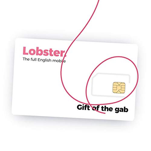 Lobster Tarjeta SIM prepago Llamadas y SMS ilimitados - 4G - Cobertura Movistar - Requiere IDENTIFICACIÓN + Tarjeta BANCARIA