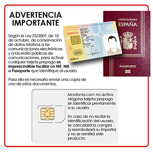 Lobster Tarjeta SIM prepago Llamadas y SMS ilimitados - 4G - Cobertura Movistar - Requiere IDENTIFICACIÓN + Tarjeta BANCARIA