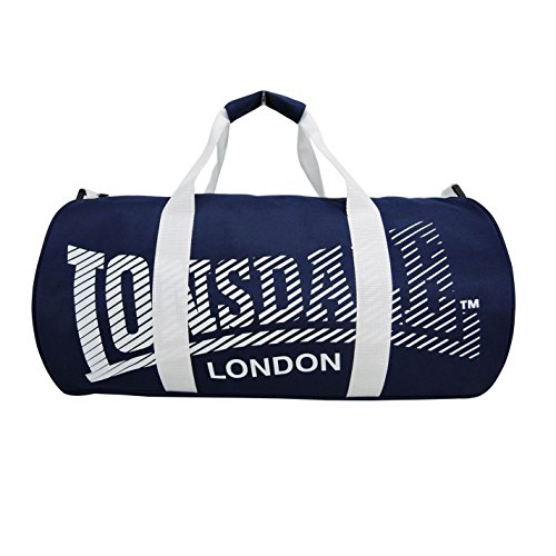 Lonsdale Unisex Barrel Bolsa De Viaje Azul Marino/Blanco Talla única