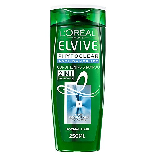 L'Oreal Paris Elvive Phytoclear Champú y acondicionador 2 en 1, 250 ml