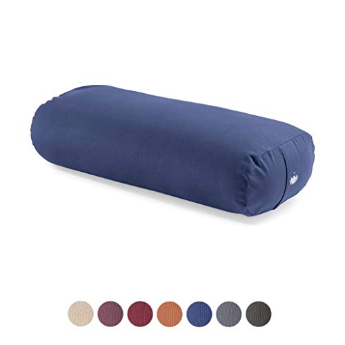 Lotuscrafts Bolster Yoga Rectangular para Yin Yoga - Relleno de Kapok - Cubierta en Algodon Lavable - Cojin Yoga Restaurativo - Bolster Yoga Kapok - Bolster Yoga Algodon