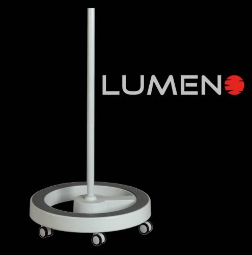 Lumeno Trípode con Ruedas 6159GR/ 6159GN, con Anillo Base Gris o Verde para lámpara Lupa, lámpara de Trabajo, cosmética, lámpara de Aumento. Diseño Adaptado con la Serie 721X/821X/851X Gris