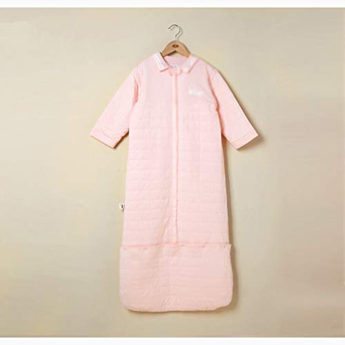 LUO Sacos de Dormir Saco de Dormir de los niños con Mangas Desmontables Puede ser Alargado y Engrosado Cuatro Estaciones Saco de Dormir Anti-Golpe for los niños de 2-7 años de Edad (Color : Pink)