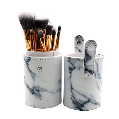 Lurrose Maquillaje Pincel Maquillaje Organizador Brush Organizer Marble Cosmetics Brush Organizador para Mujeres