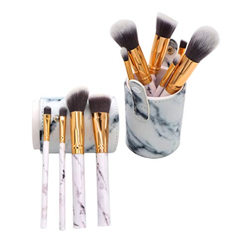 Lurrose Maquillaje Pincel Maquillaje Organizador Brush Organizer Marble Cosmetics Brush Organizador para Mujeres