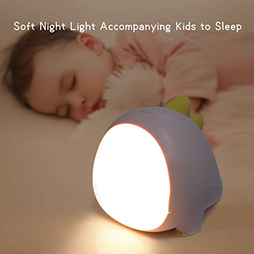 Luz de Noche para niños,Linda Lámpara de Guardería para Niños con Luz Cálida/ría Brillo Función de Temporizador Ajustable para Niños Adultos Habitación de Bebé,Dormitorio,Salas de estar,Camping(Rosa)