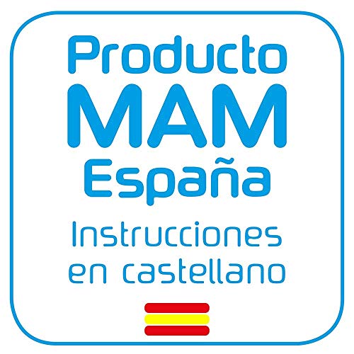 MAM Easy Start Anti-Colic - Biberón anticólicos autoesterilizable con base de ventilación y tetina MAM nº 3, 4+ meses, 320 ml, Azul