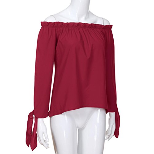 Manga del murc Mujer, Covermason Las Mujeres Batwing Manga Estrellas impresión Baggy Tops Blusa(M,Rojo)